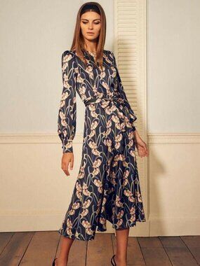 GOAT Tulip Print Maxi Dress | Royal Fave British Designer | NWOT UK 10 / US 6